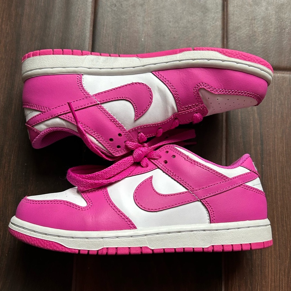 Nike Kids Pink and White Sneakers